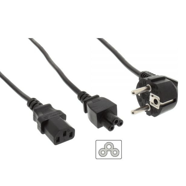 Kaltgeräte-Y-Verzweigung für 2 Geräte mit C13 und C5 2m Kaltgeräte-Y-Verzweigung für 2 Geräte mit C13 und C5 2m