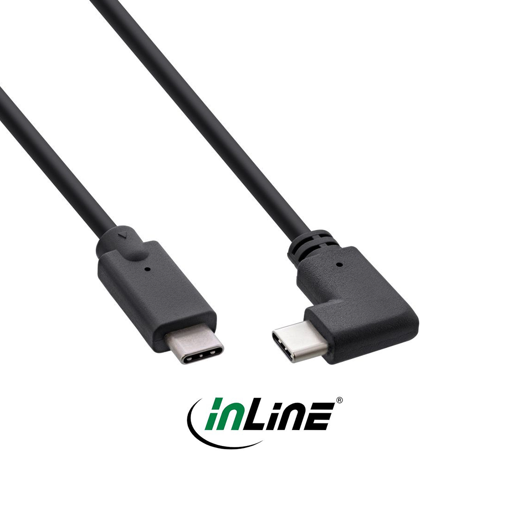Kabel USB Type-C™ Stecker 90° gewinkelt auf Type-C™ Stecker 30cm