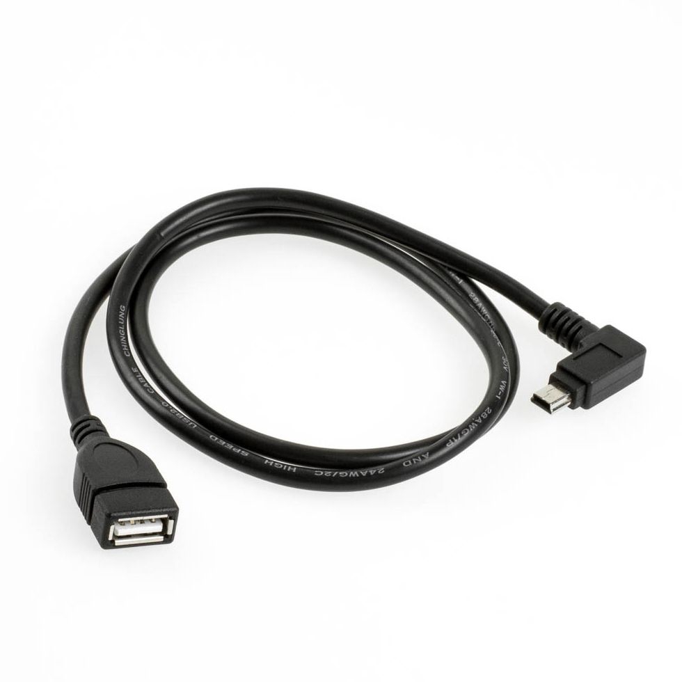 USB 2.0 Kabel Mini-B-Stecker WINKEL RECHTS an A-Buchse, 80cm USB 2.0 Kabel Mini-B-Stecker WINKEL RECHTS an A-Buchse, 80cm