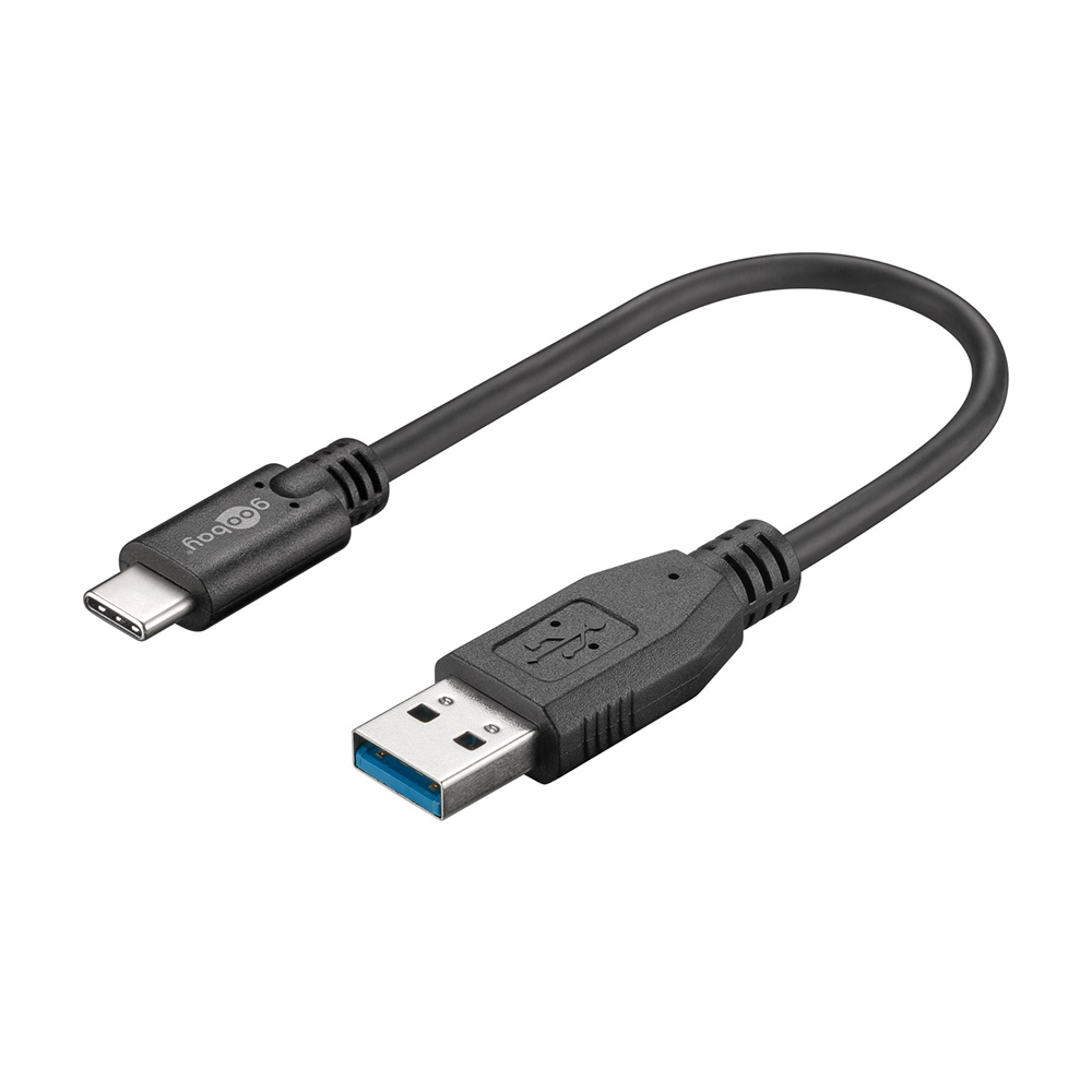 Kurzes USB-Kabel Type-C™ Stecker auf USB 3.0 A Stecker 15cm