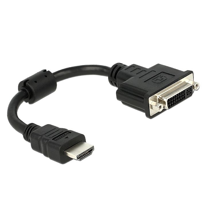 Adapterkabel HDMI-Stecker auf DVI-I-Buchse 24+5, 20cm