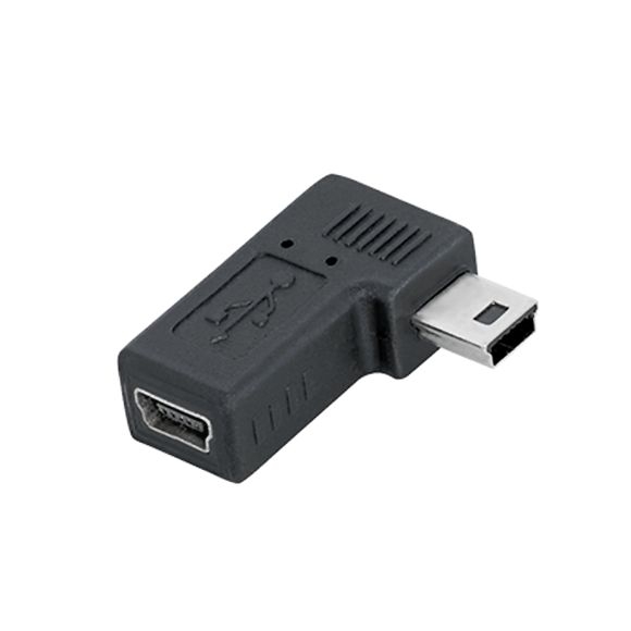 USB-Winkeladapter Mini-B 90° NACH LINKS 5-polig