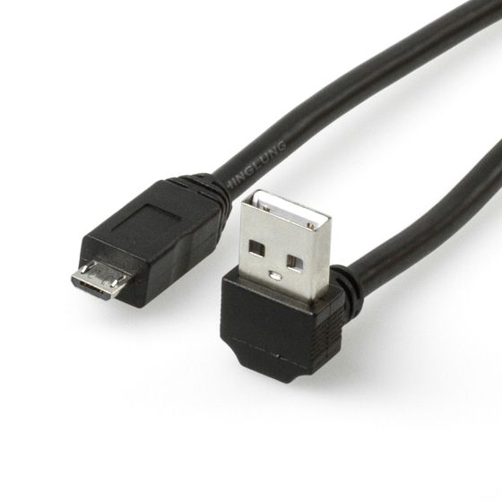 USB-Kabel A gewinkelt an Micro B gerade 50cm