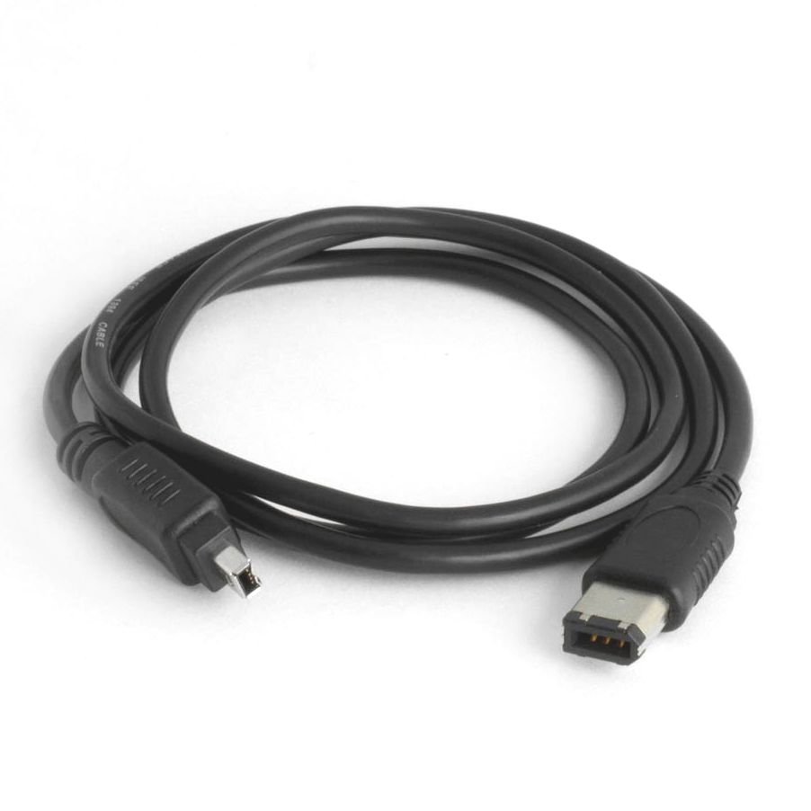 Firewire Kabel 4-polig auf 6-polig 1m SCHWARZ Firewire Kabel 4-polig auf 6-polig 1m SCHWARZ