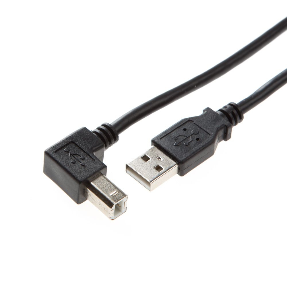 USB 2.0 Kabel mit extra kleinem B-Winkelstecker 90° NACH UNTEN 2m USB 2.0 Kabel mit extra kleinem B-Winkelstecker 90° NACH UNTEN 2m