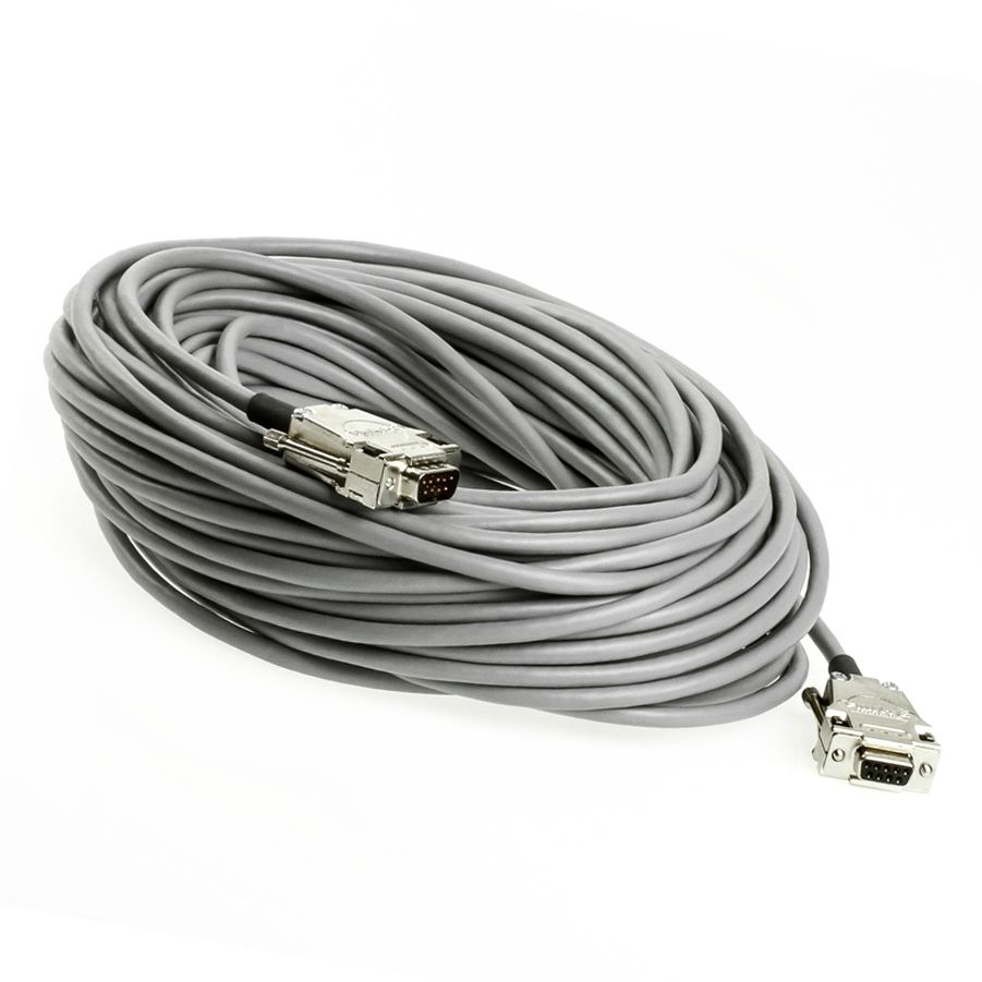 Serielles Kabel DSub-9-Stecker an DSub-9-Buchse, 30m, Metallstecker (nur Fertigung) Serielles Kabel DSub-9-Stecker an DSub-9-Buchse, 30m, Metallstecker (nur Fertigung)