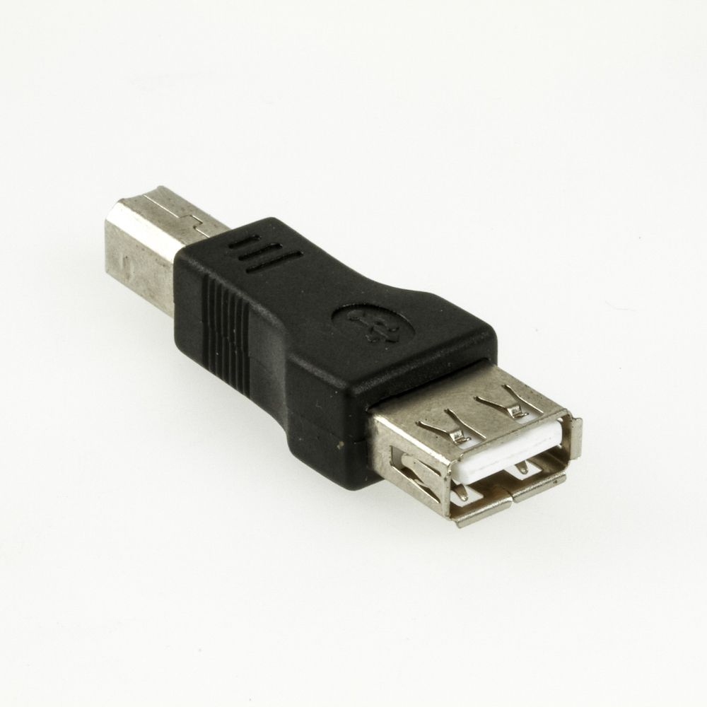 USB 2.0 Adapter A weiblich an B männlich schwarz USB 2.0 Adapter A weiblich an B männlich schwarz