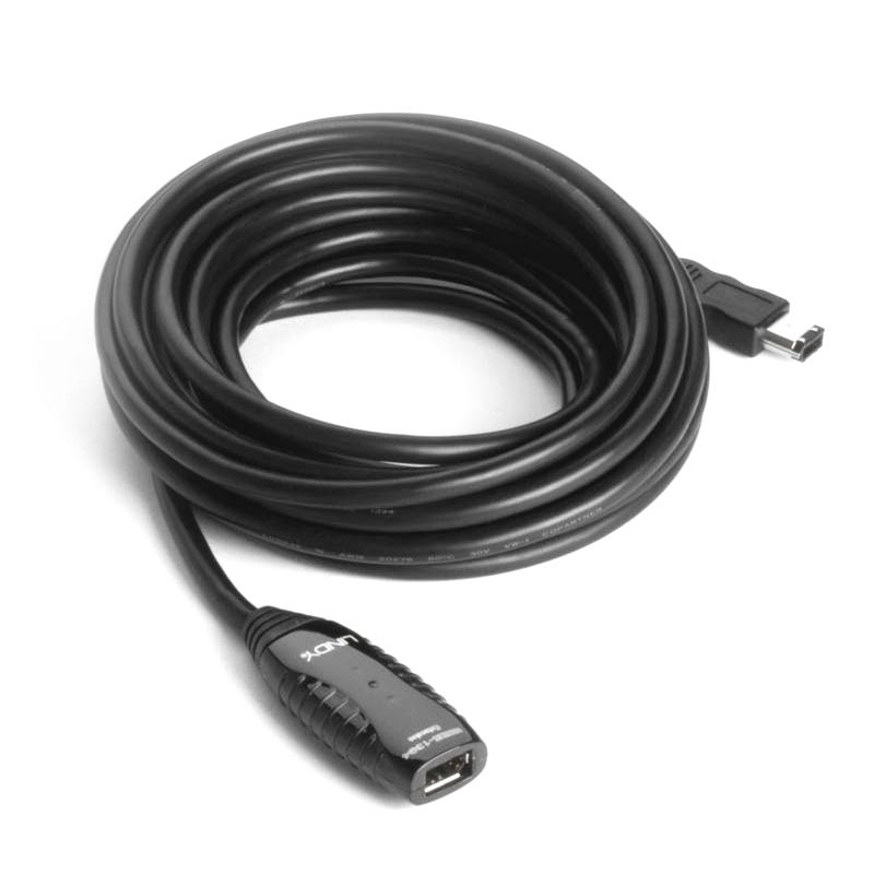 Firewire 400 Verlängerung aktiv 450cm 6-polig IEEE1394a - LINDY 32908