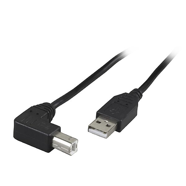 USB-Kabel Stecker B 90° abgewinkelt nach UNTEN 50cm USB-Kabel Stecker B 90° abgewinkelt nach UNTEN 50cm