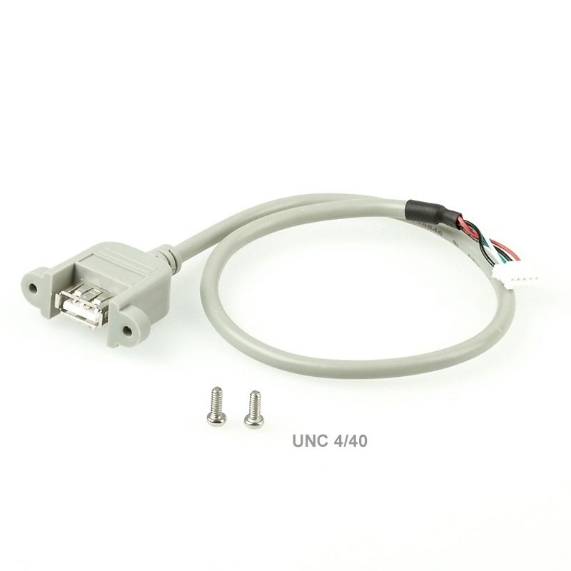 USB 2.0 Kabel A-Buchse anschraubbar an JST PHR5, ca. 40cm