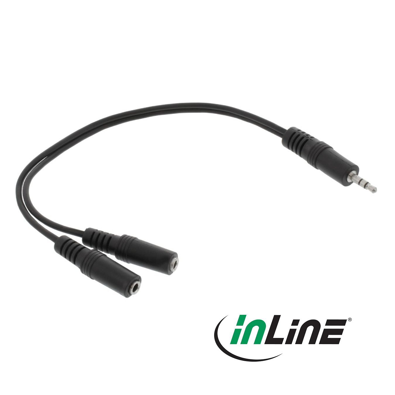 Audioadapter 3.5mm Klinkenstecker an 2x 3.5mm Klinkenbuchse, Stereo Audioadapter 3.5mm Klinkenstecker an 2x 3.5mm Klinkenbuchse, Stereo