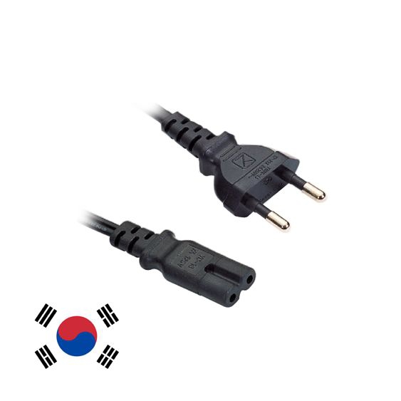 Stromkabel für Korea mit 2-pol. Euro-8-Stecker Stromkabel für Korea mit 2-pol. Euro-8-Stecker