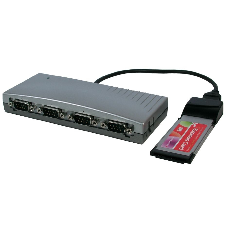 ExpressCard Seriell RS232 34mm 4 Ports EXSYS EX-1374