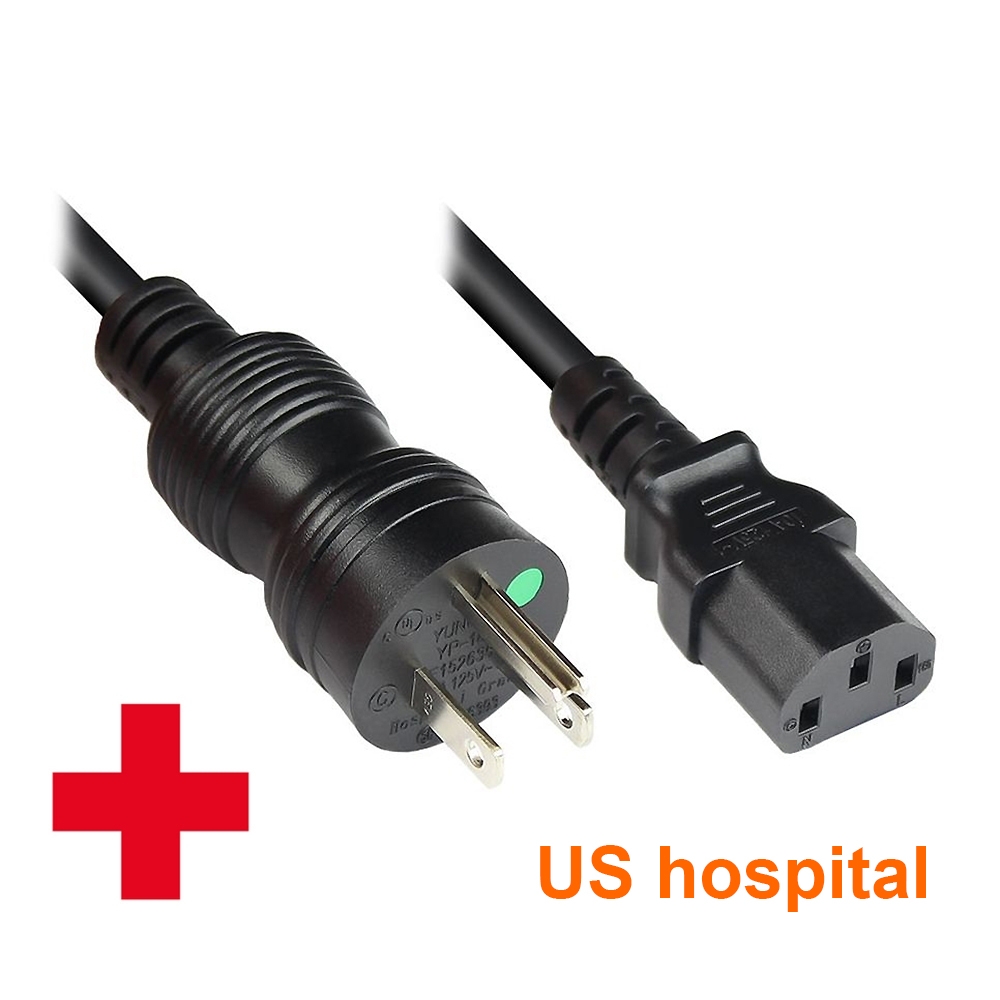 Stromkabel USA HOSPITAL GRADE an C13, 1.8m