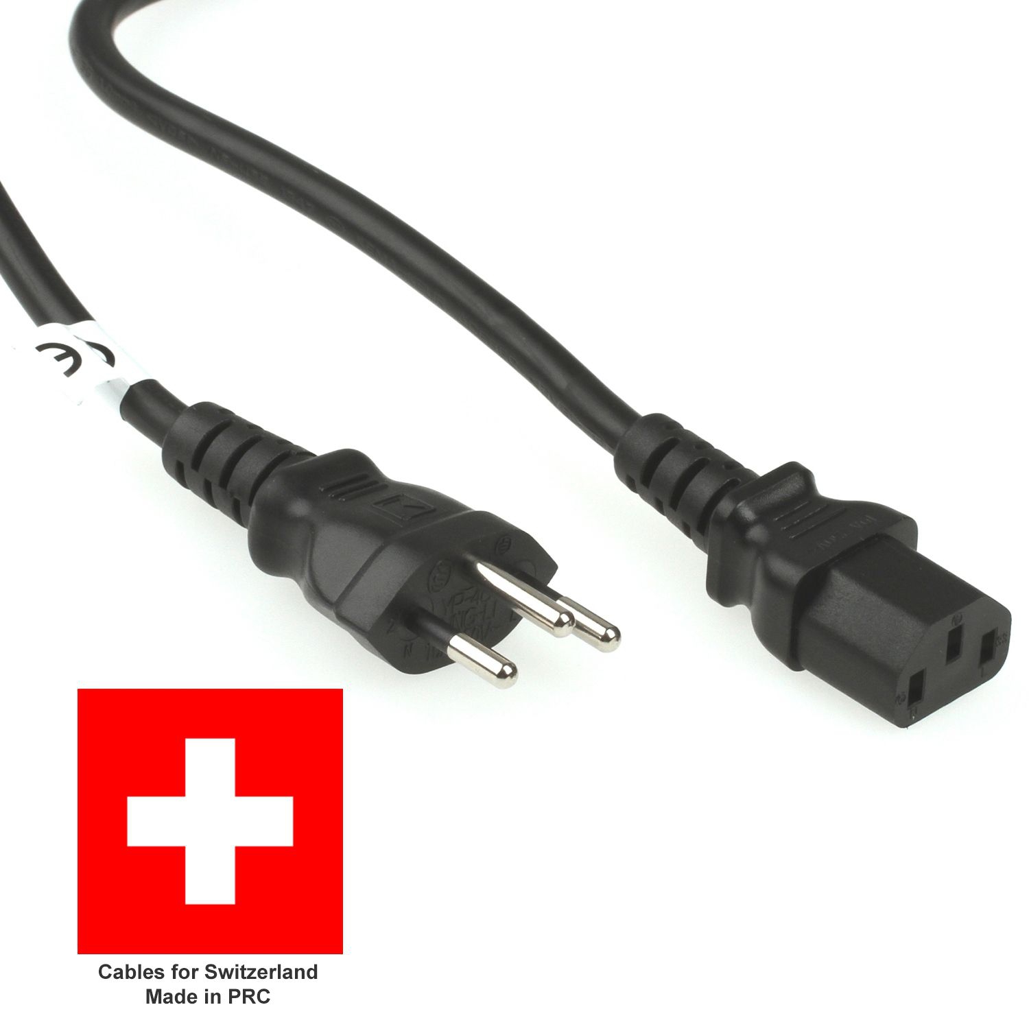 Kaltgerätekabel Stromkabel Netzkabel SCHWEIZ 50cm Kaltgerätekabel Stromkabel Netzkabel SCHWEIZ 50cm