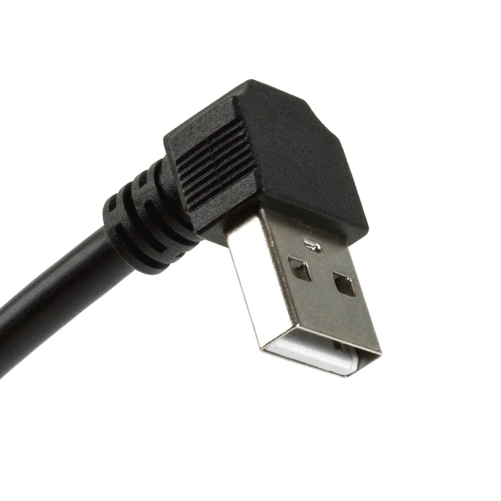 Kurzes USB-Kabel mit abgewinkeltem A-Stecker 90° NACH UNTEN 50cm