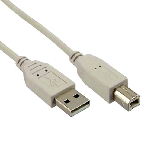 Kurzes USB-Kabel Stecker A-auf-B 50cm grau