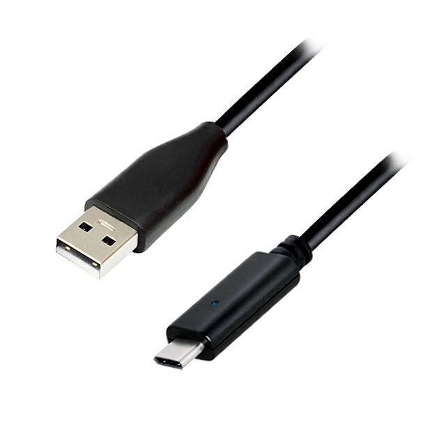 USB-Kabel Type-C™ Stecker mit LED auf USB 2.0 A Stecker 1m USB-Kabel Type-C™ Stecker mit LED auf USB 2.0 A Stecker 1m