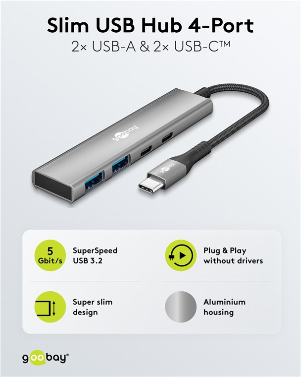 USB-C HUB mit 4 Ports