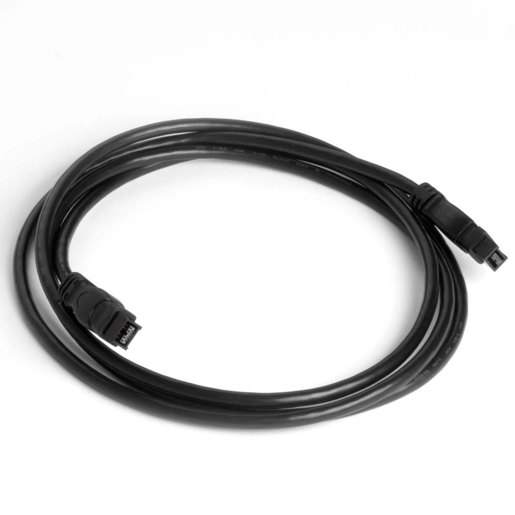 Firewirekabel 2x 9-polig 180cm SCHWARZ IEEE-1394b