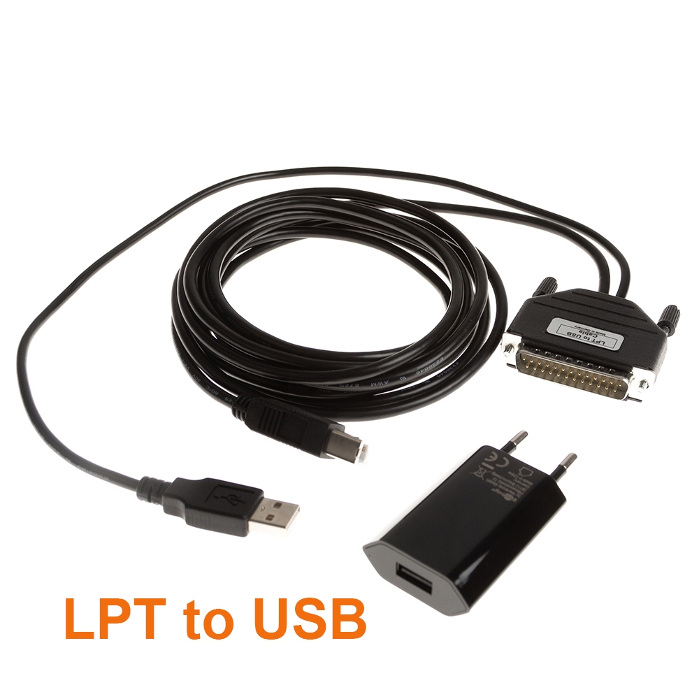 Parallel-USB Reverse Adapter: DSub-25 an USB-B Stecker, LPT2USB, EU Version