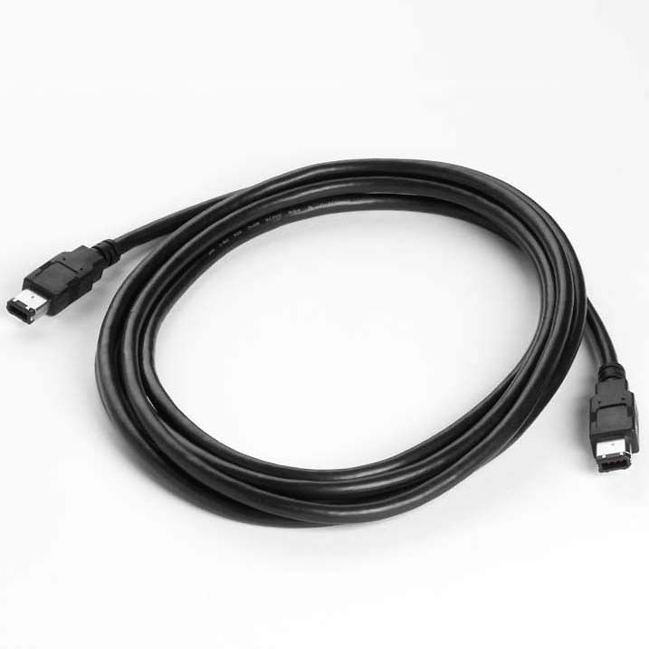Firewire 400 Kabel 6-polig auf 6-polig 3m IEEE1394a schwarz Firewire 400 Kabel 6-polig auf 6-polig 3m IEEE1394a schwarz
