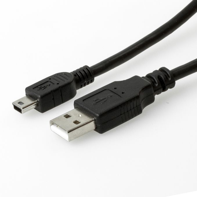 Extra kurzes USB 2.0 Kabel mit Stecker A an Mini B, 22cm Extra kurzes USB 2.0 Kabel mit Stecker A an Mini B, 22cm