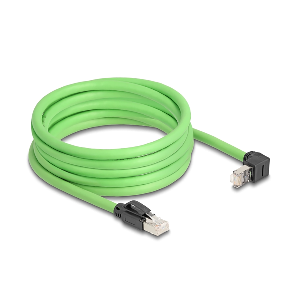 0fd4847a92472039637f899d2a23b889157b0bca Cat.6A Netzwerkkabel 1x RJ45 abgewinkelt NACH OBEN, PUR (TPU), 5m