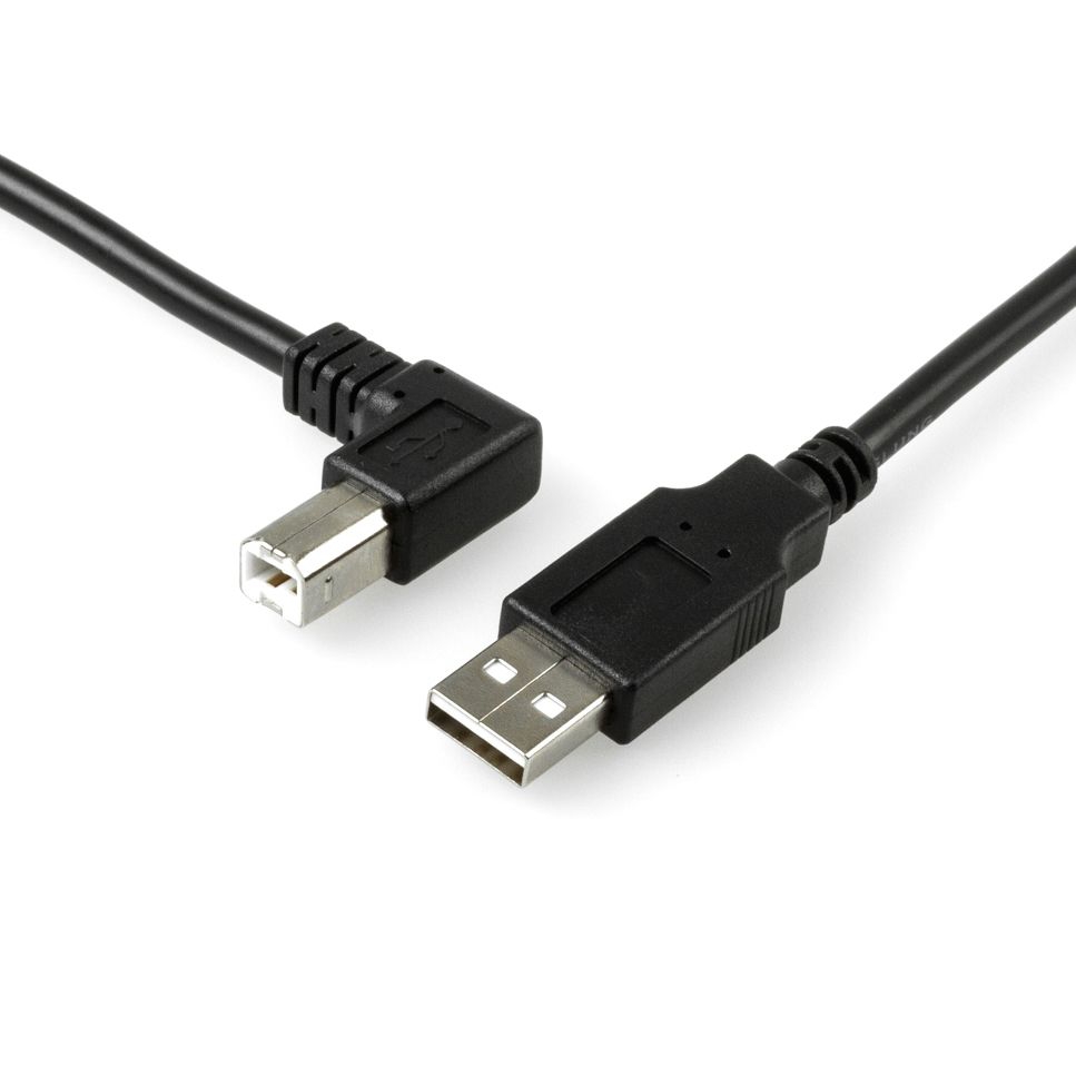 USB 2.0 Kabel B-Stecker abgewinkelt RECHTS 50cm