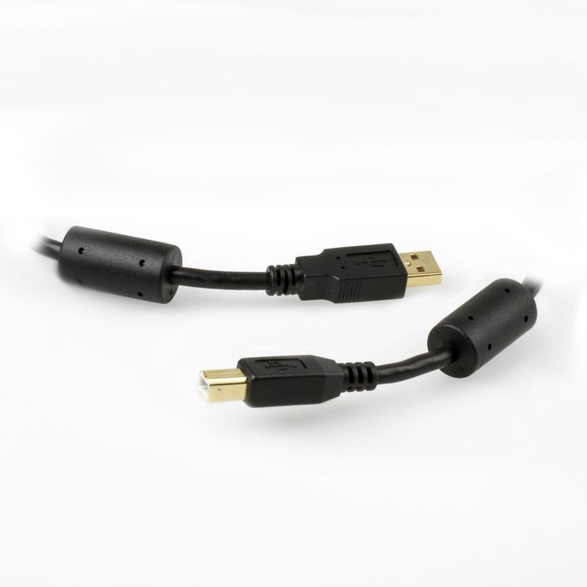 USB 2.0 Kabel mit 2 Ferritkernen in PREMIUM+ Industriequalität 7.5m