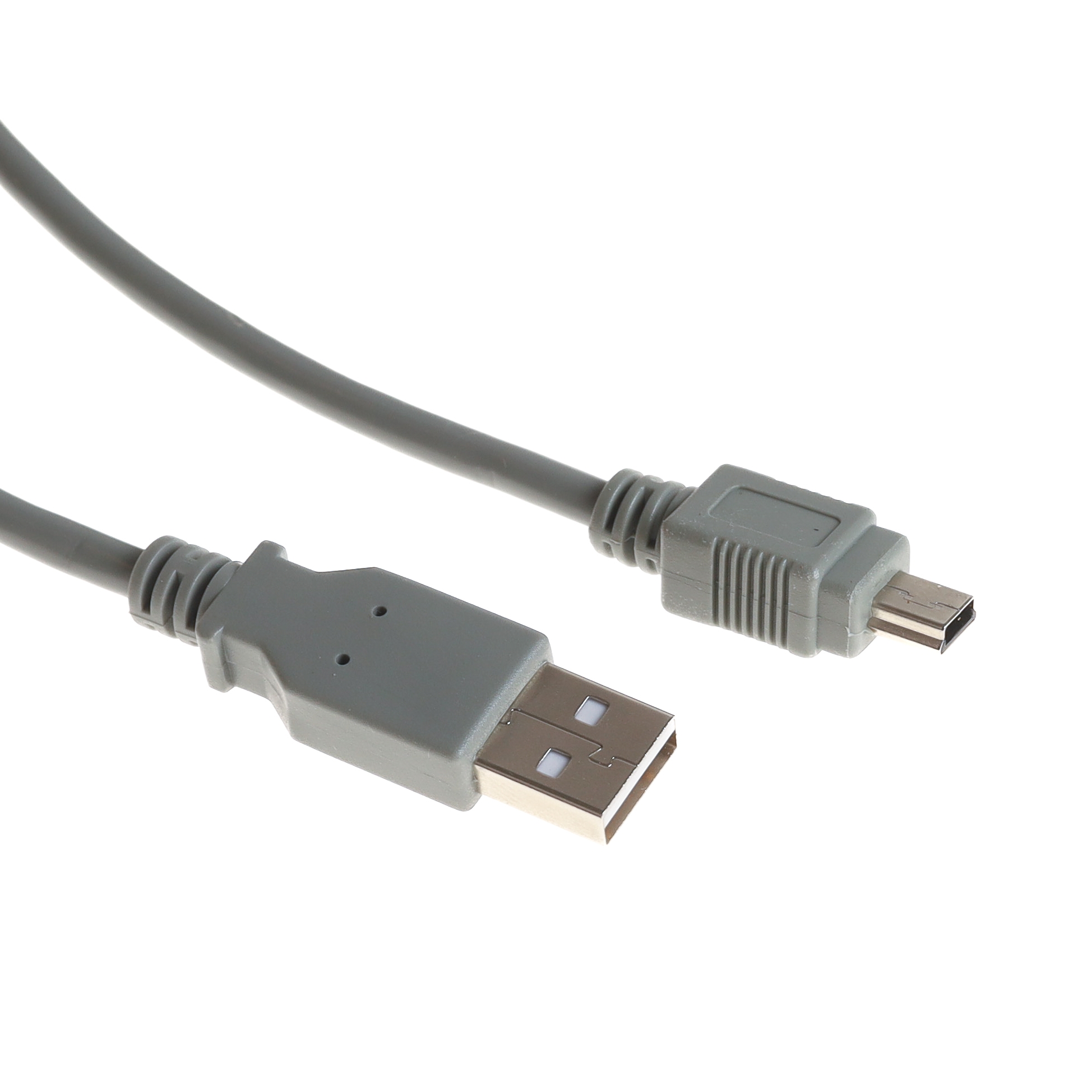 USB 2.0 Kabel A an Mini B 3m grau USB 2.0 Kabel A an Mini B 3m grau
