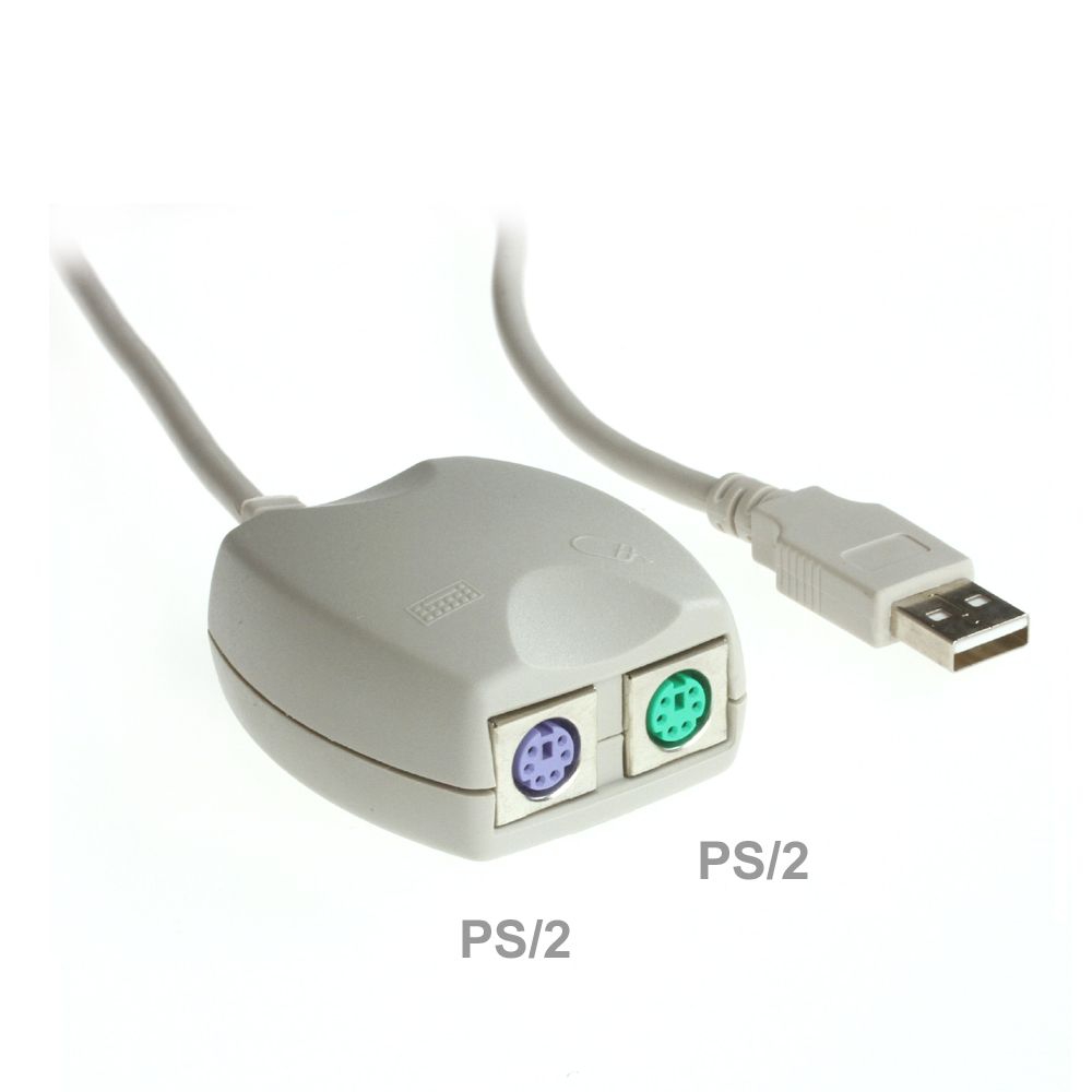 USB-PS2-Adapter für PS2-Tastatur + PS2-Maus USB-PS2-Adapter für PS2-Tastatur + PS2-Maus