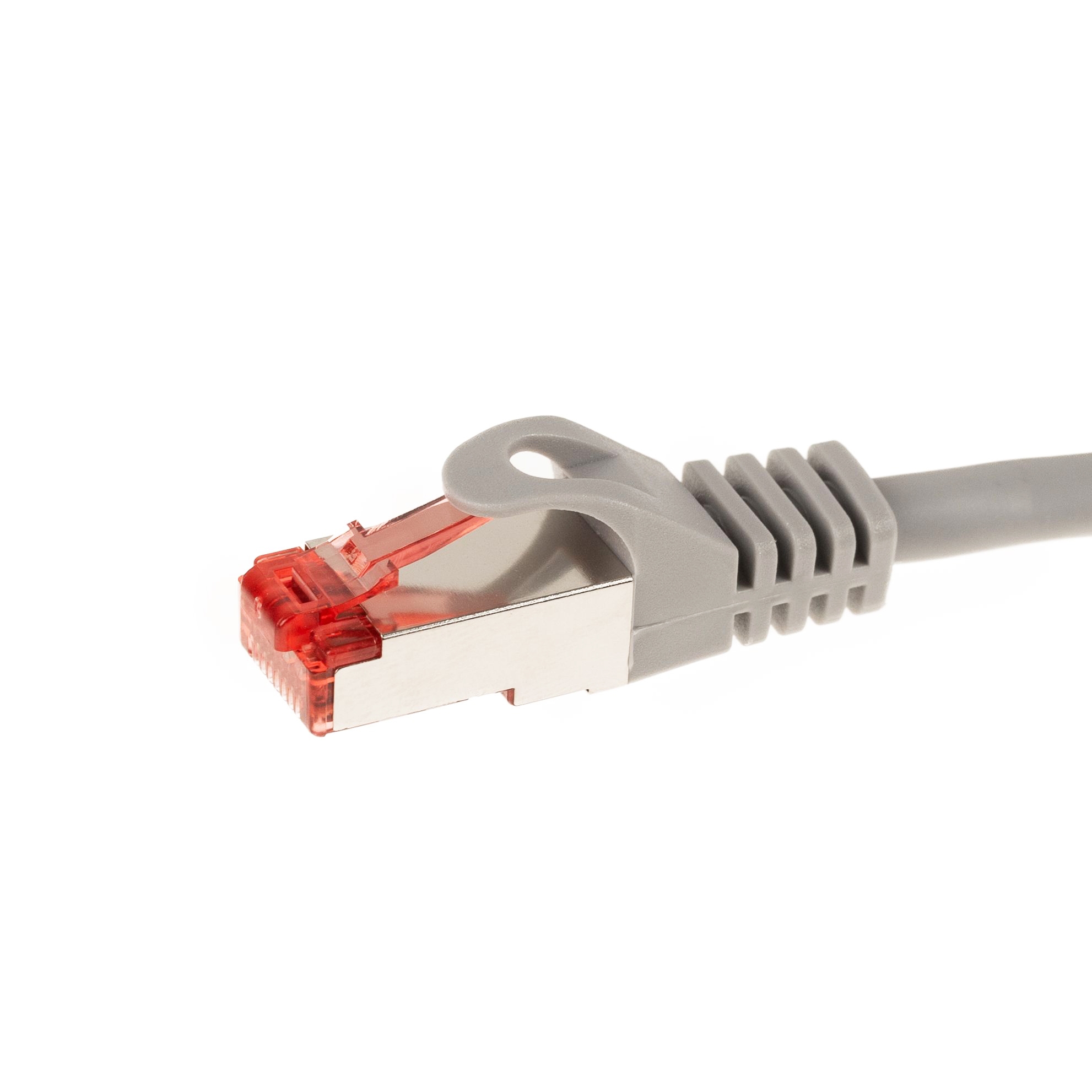 Cat.6 Netzwerkkabel PREMIUM Qualität S/FTP (PIMF) 250Mhz grau 25cm