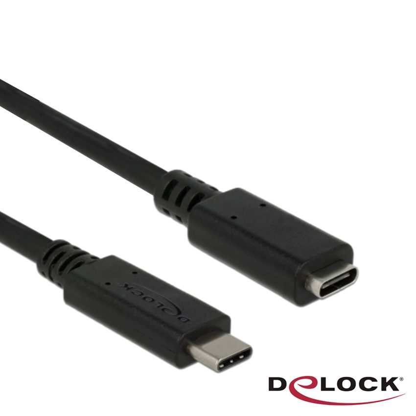 USB-Verlängerungskabel Type-C™ Stecker-Buchse, SuperSpeed (USB 3.1 Gen. 1), 3A, 50cm