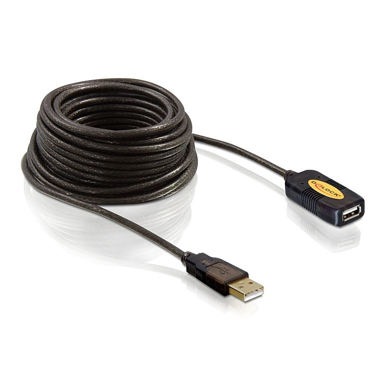Aktive USB 2.0 Verlängerung 10m (Repeater-Kabel mit Verstärker)