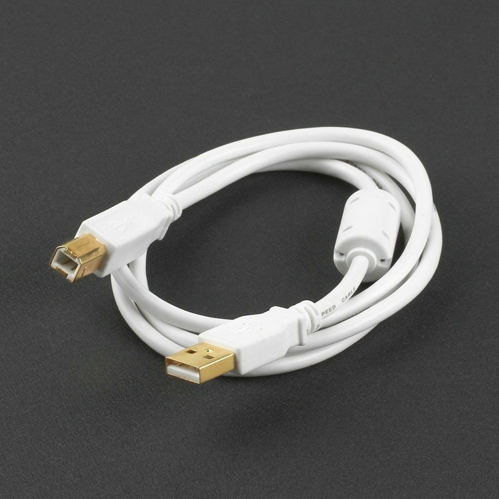USB 2.0 Kabel PREMIUM mit Ferritkern UL weiss 1m