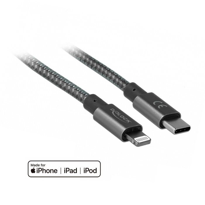 Lade- & Sync-Kabel für iPhone, USB Type-C™ auf Lightning, Apple MFI zertifiziert, 1m Lade- & Sync-Kabel für iPhone, USB Type-C™ auf Lightning, Apple MFI zertifiziert, 1m