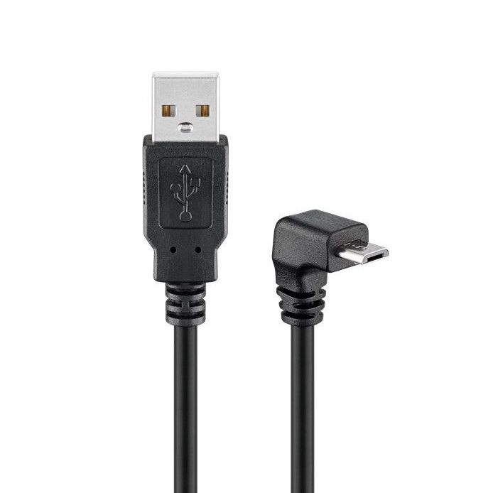MICRO-USB-Kabel: A auf Micro B 90° WINKEL NACH UNTEN 180cm