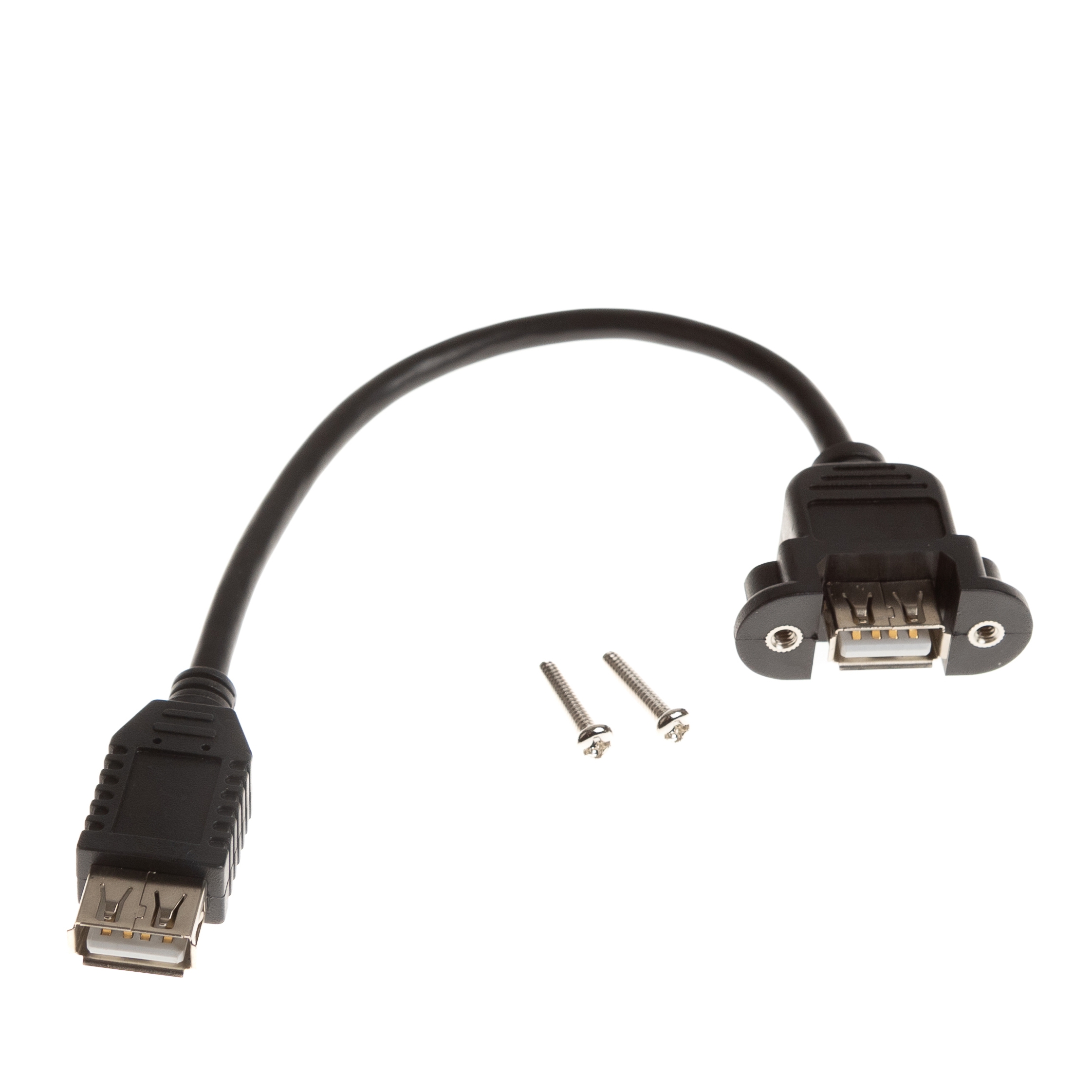 USB 2.0 Panel Montagekabel A-Buchse anschraubbar an A-Buchse, 20cm
