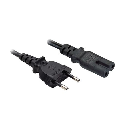 2-poliges Stromkabel mit EURO-8-Stecker 50cm KURZ 2-poliges Stromkabel mit EURO-8-Stecker 50cm KURZ