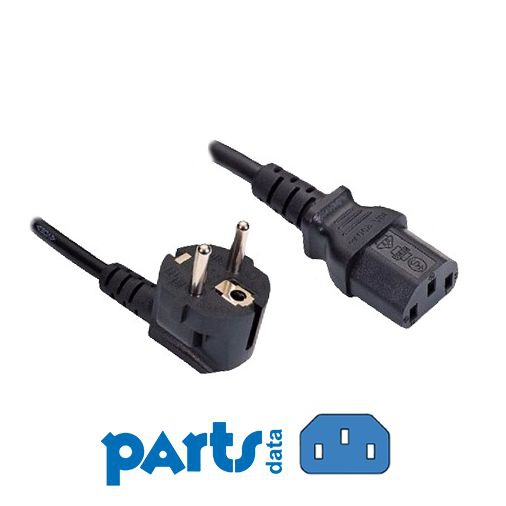 Kaltgerätekabel mit Schutzkontakt-Stecker CEE 7/7 90°-WINKEL an C13, 150cm Kaltgerätekabel mit Schutzkontakt-Stecker CEE 7/7 90°-WINKEL an C13, 150cm
