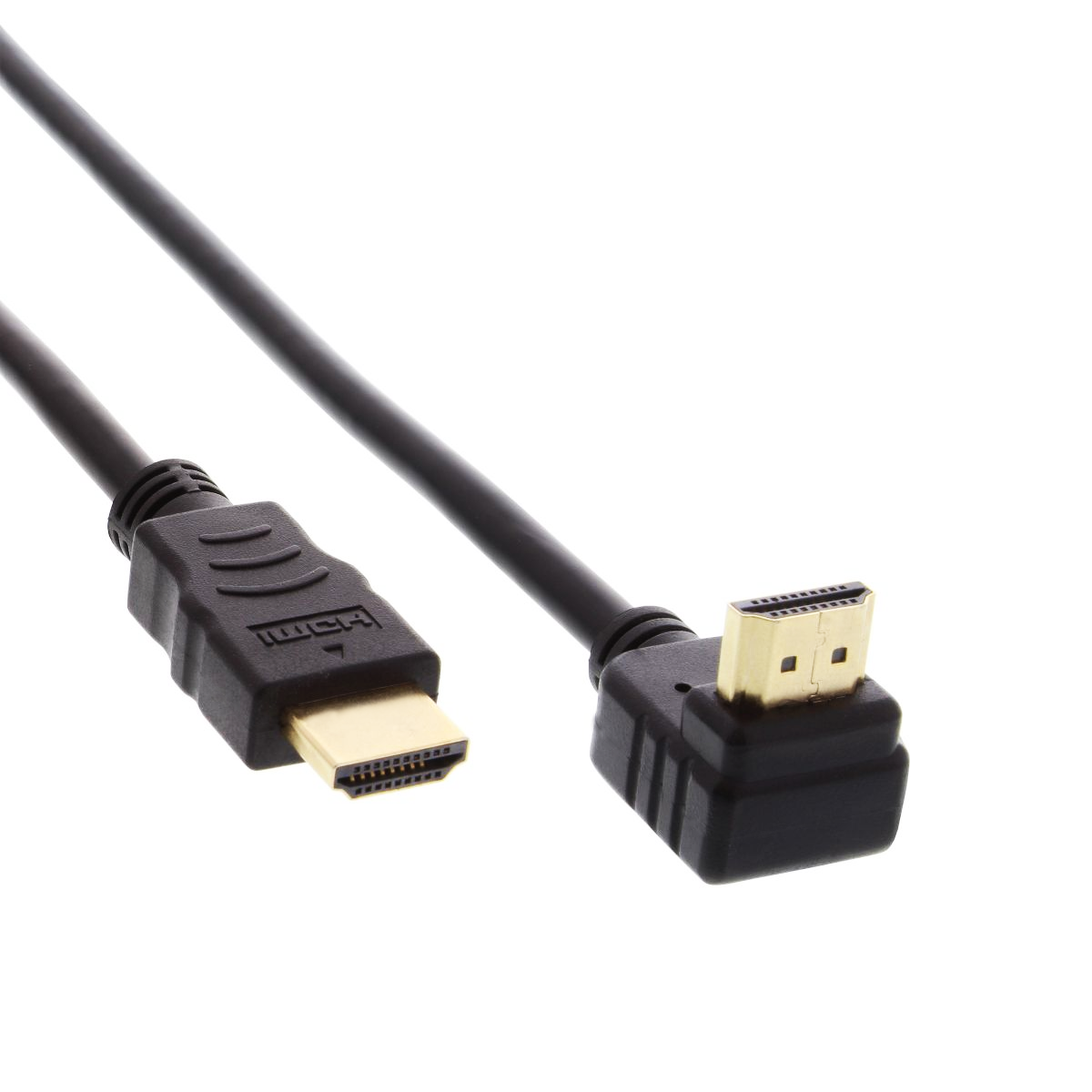 HDMI-Kabel einseitig mit 90° Winkelstecker, 4K, 30cm HDMI-Kabel einseitig mit 90° Winkelstecker, 4K, 30cm