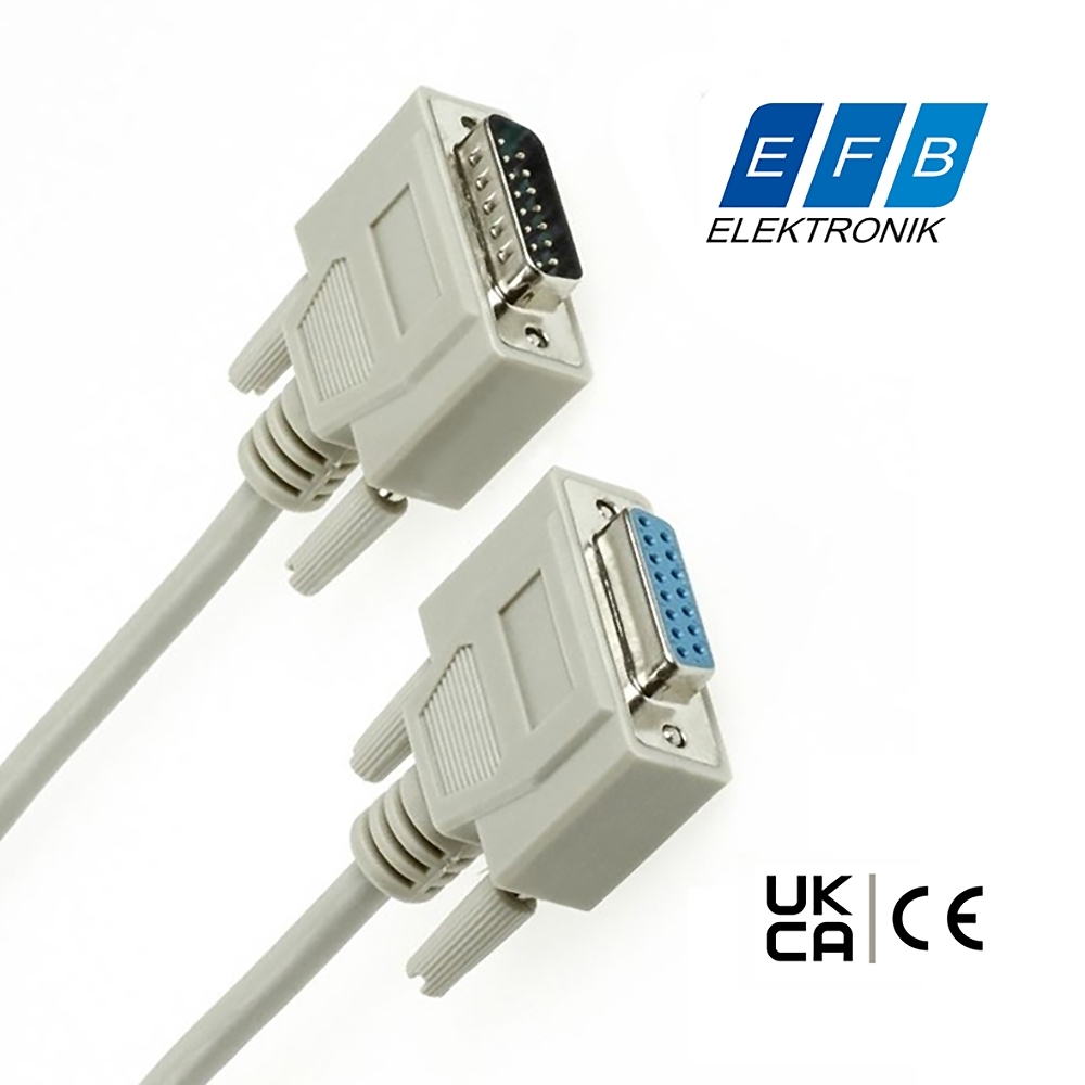 Datenkabel DSub-15 Stecker-Buchse 2m