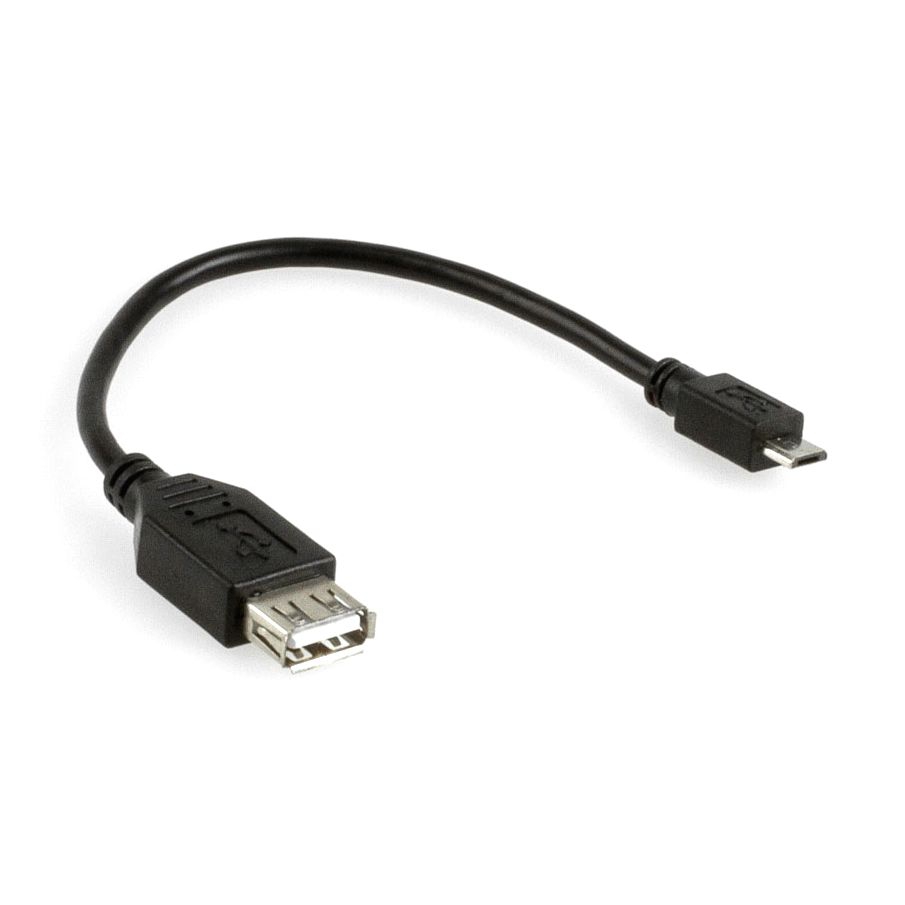 USB-Adapterkabel MICRO-B-Stecker an A-Buchse 20cm USB-Adapterkabel MICRO-B-Stecker an A-Buchse 20cm