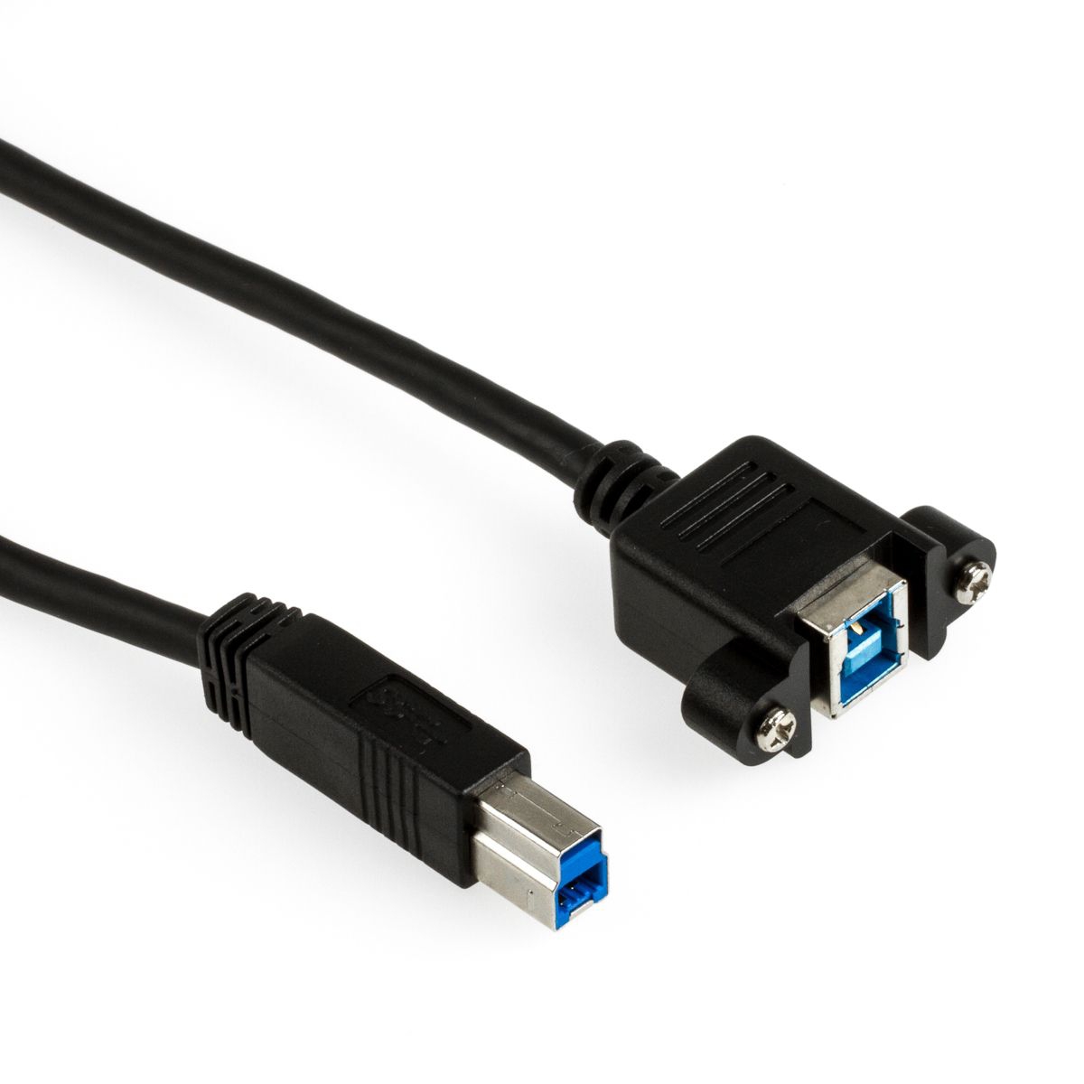 USB 3.0 Montagekabel B-Buchse anschraubbar an B-Stecker 30cm