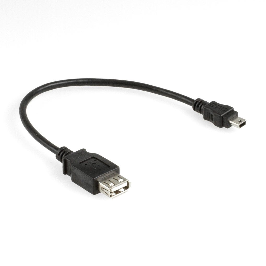 Adapterkabel USB-A-Buchse an USB-Mini-B-Stecker