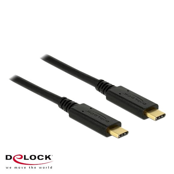 USB Kabel 2x Type-C™ Stecker, 10 Gbps, Power Delivery 5A, 50cm, von DELOCK