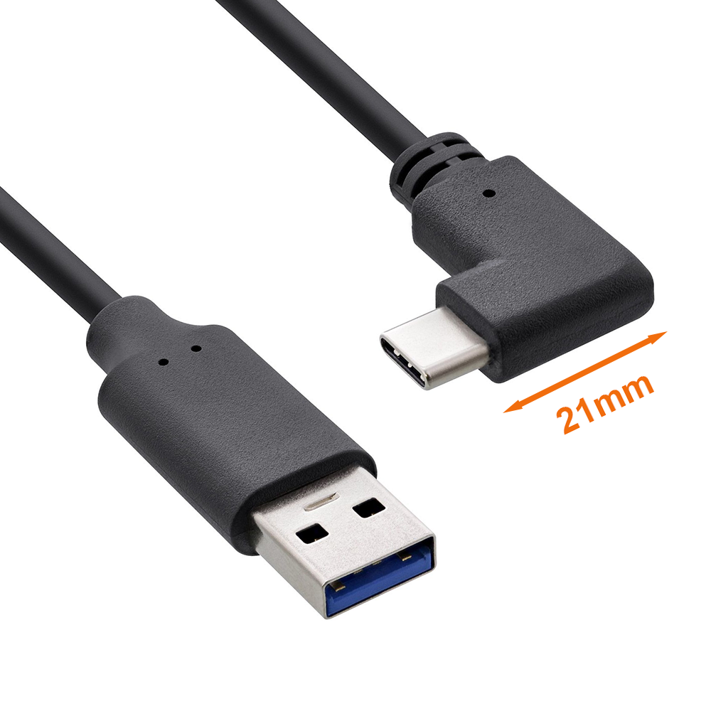 Kabel USB Type-C™ Stecker gewinkelt auf USB 3.0 A 50cm