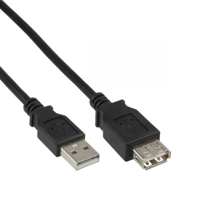 USB 2.0 Verlängerung Kabel Am Aw 3m SCHWARZ
