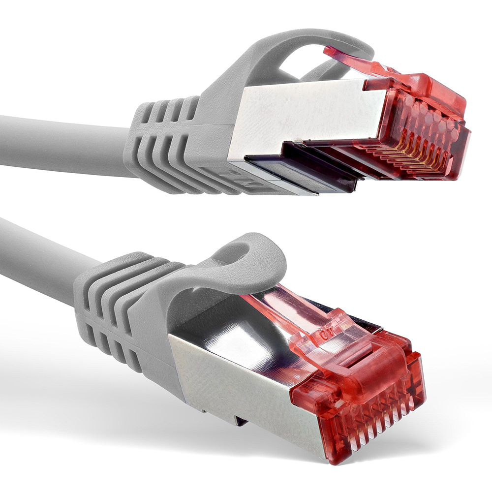 Cat.6 Netzwerkkabel PREMIUM Qualität S/FTP (PIMF) 250Mhz grau 2m